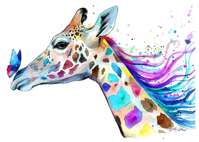 Rainbow giraffe