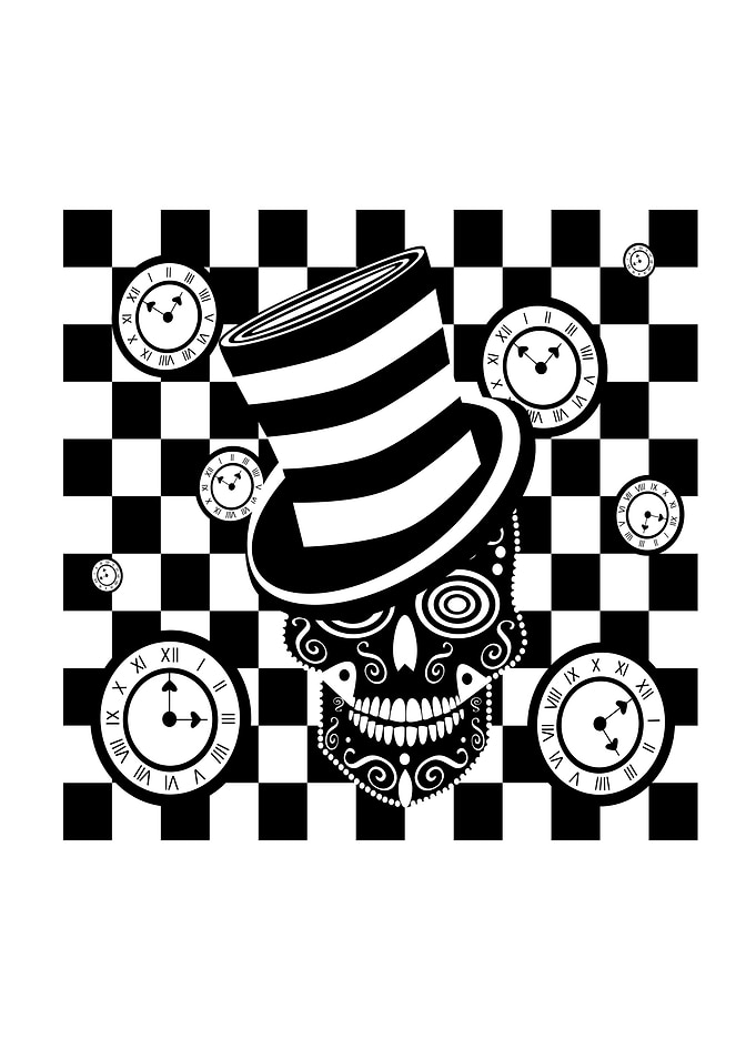 Clock illusion background