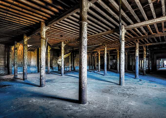 Blue acid room