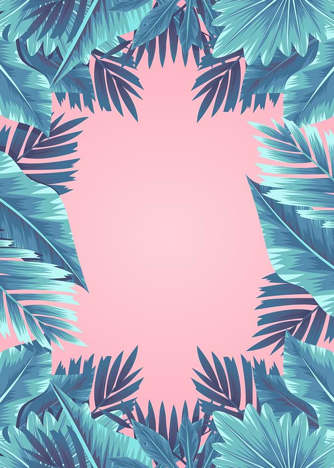 Tropical leaves mirrored