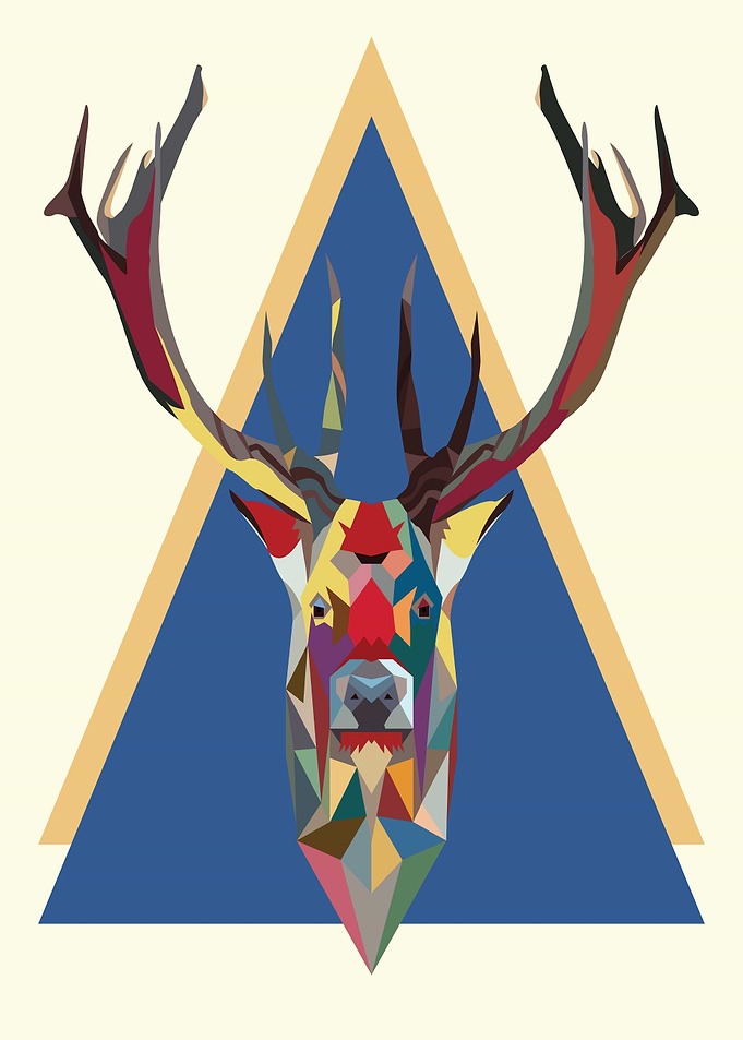 Deer colorful