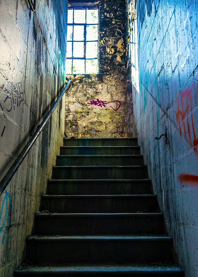 Stairs with window