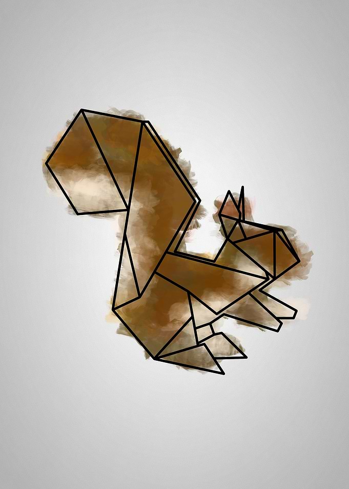 Origami Squirrel