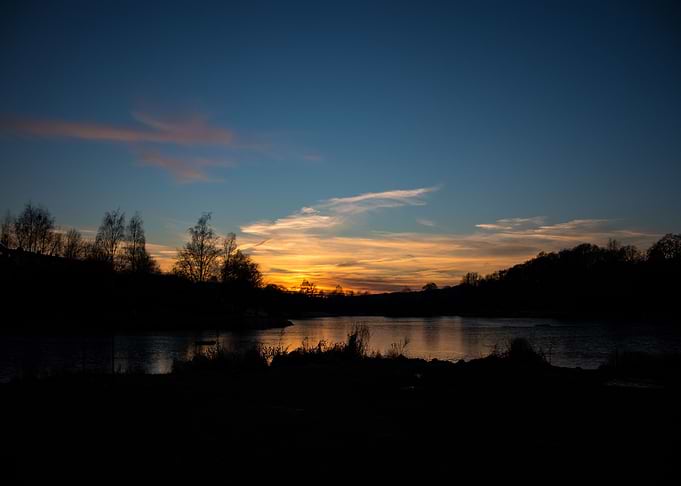 Blue and orange sunset