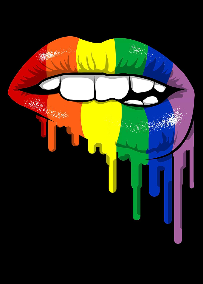 LGBT lips colors gift