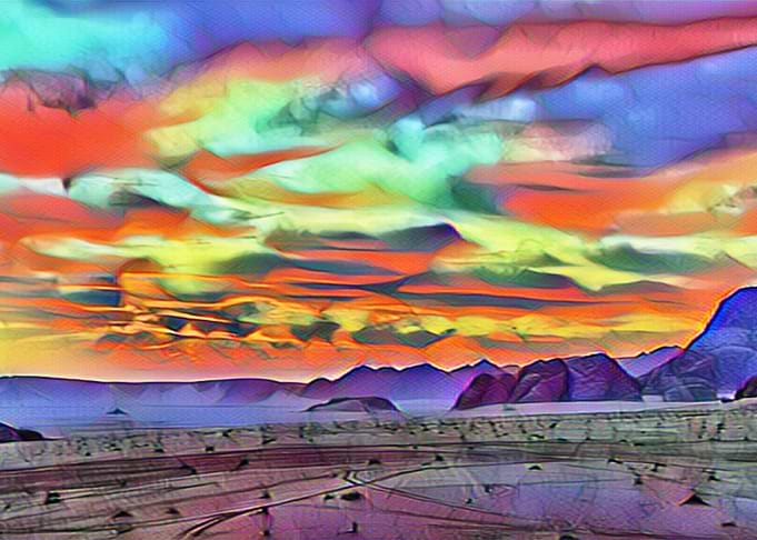 sunset pastel color