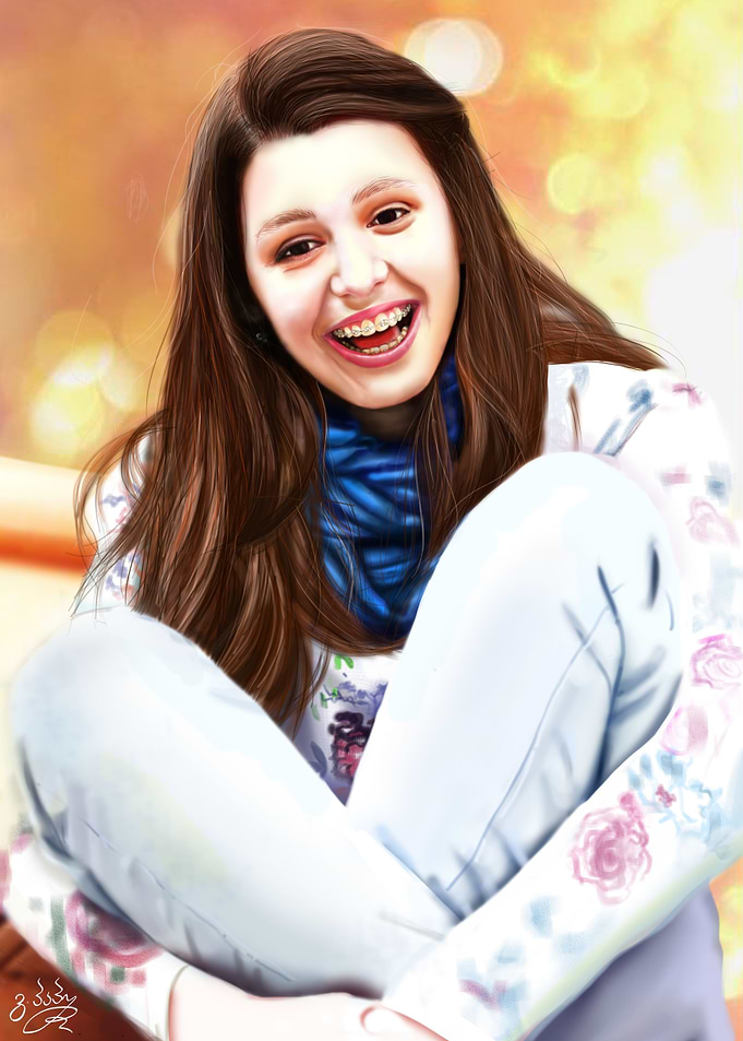 Girl in the blur