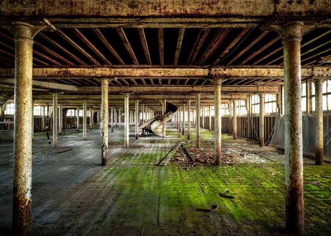 Broken floor room
