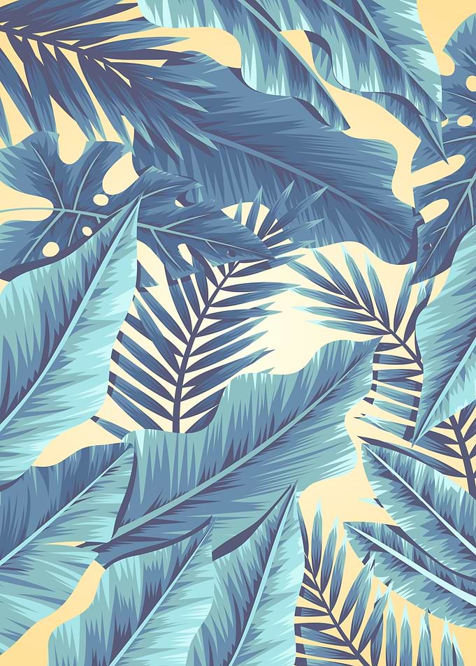 Tropcial leaves yellow