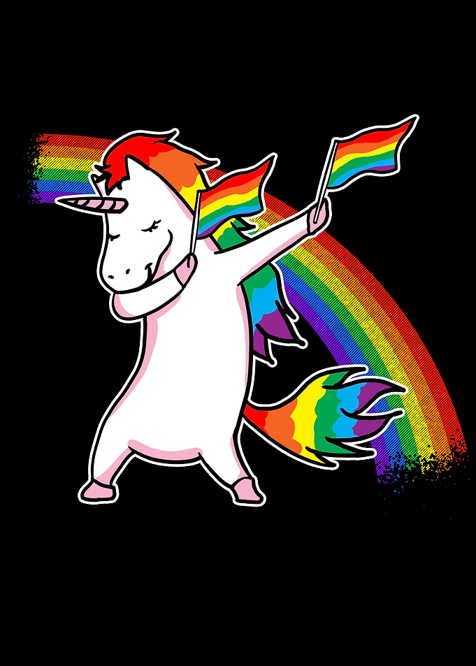 LGBT Flag Unicorn Gift