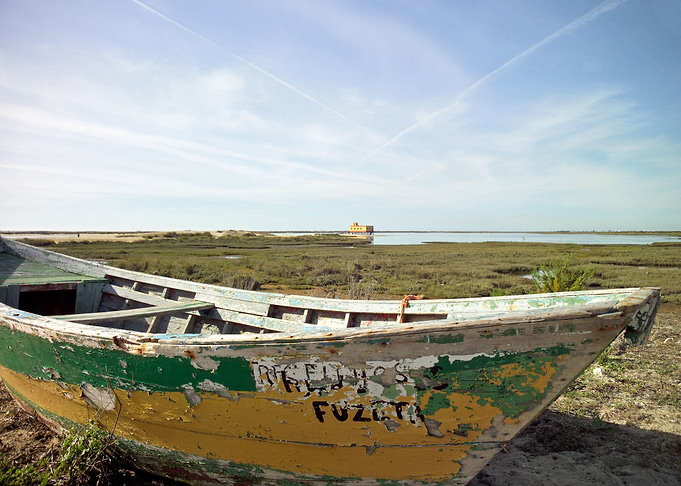 Fishing boat near Fuseta