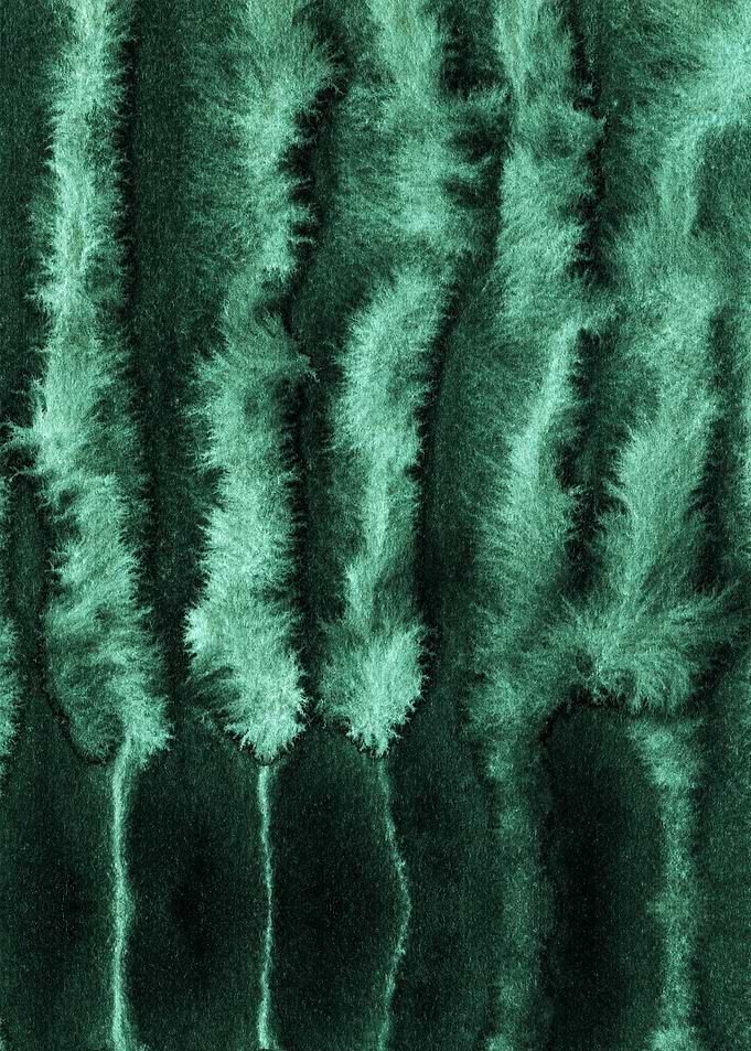 FEATHERY WATERCOLOR PETROL
