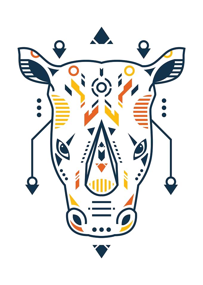 Unique Rhino Head