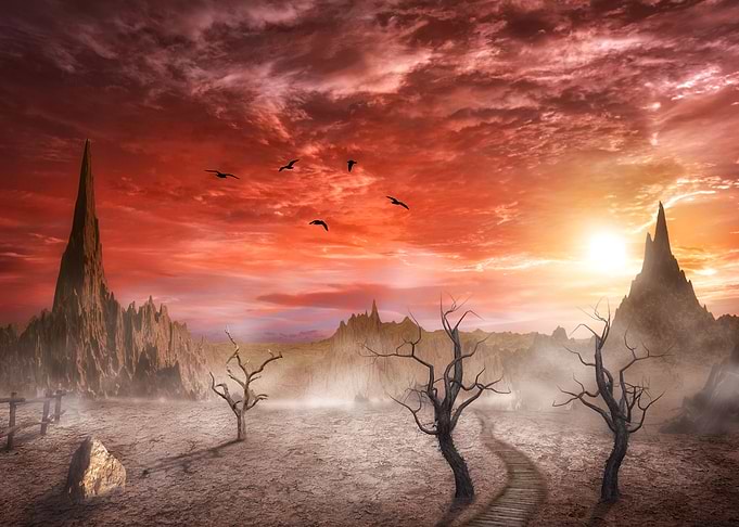 An alien planet