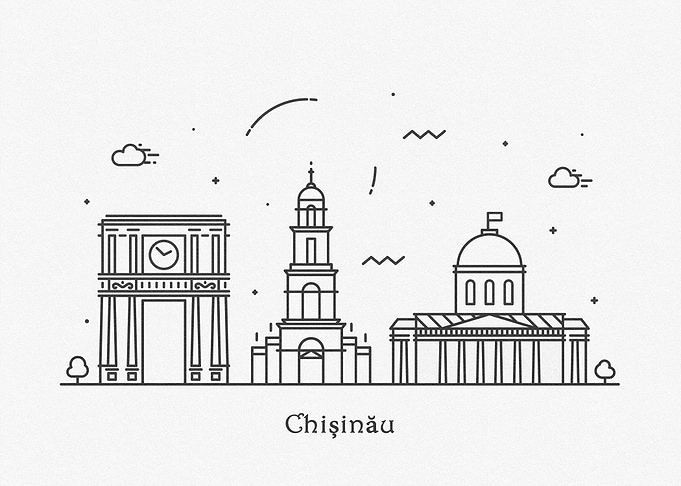 Chisinau City Skyline