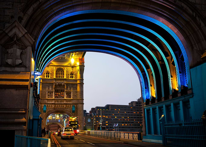 Tower bridge lights