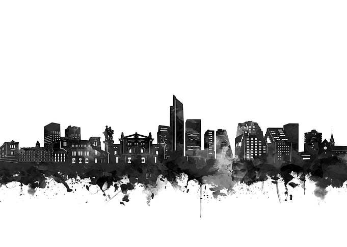 oslo skyline black