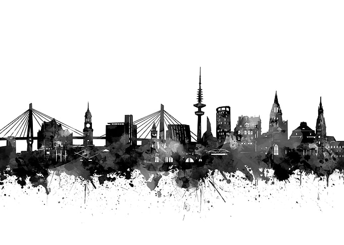 hamburg skyline black