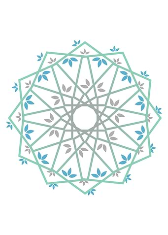 Decorative leaf Mandala