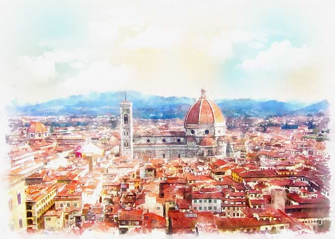 Florence golden sunset