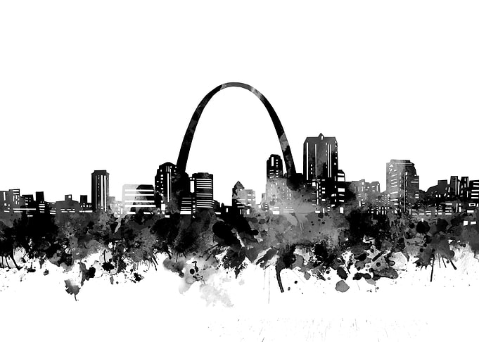 st louis skyline black