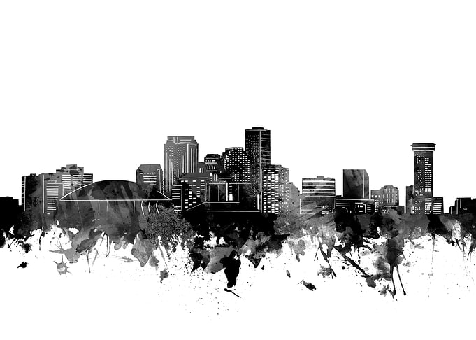 new orleans skyline black