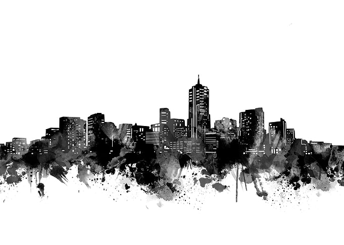 denver skyline black