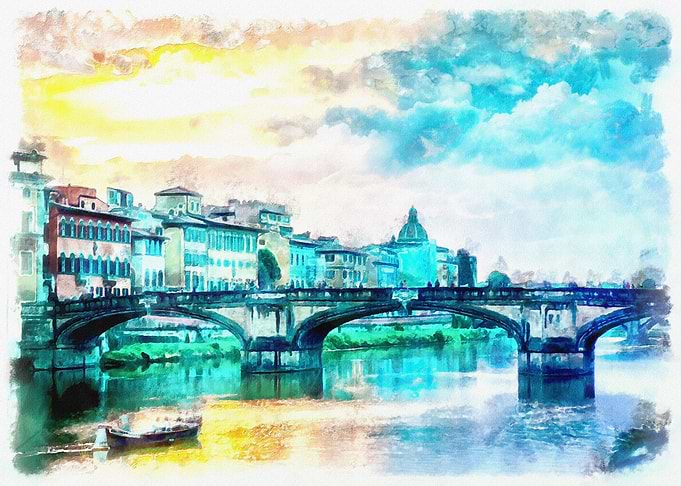 Florence beautiful sunset