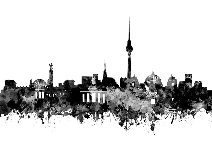 berlin skyline black