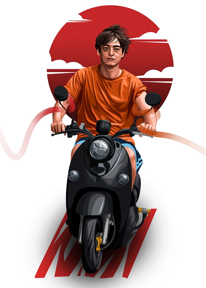 Joji on Scooter