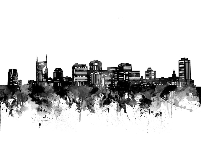 nashville skyline black