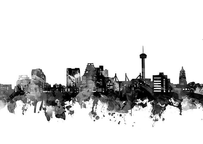 san antonio skyline black