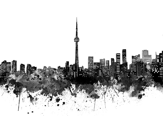 toronto skyline black