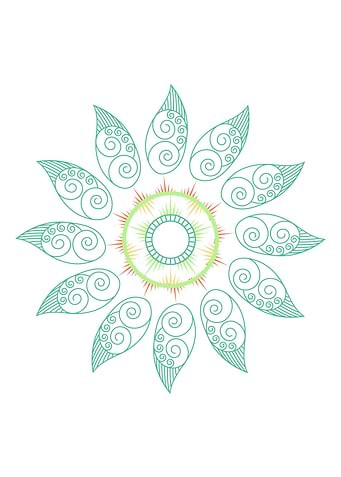 Decorative leaf Mandala
