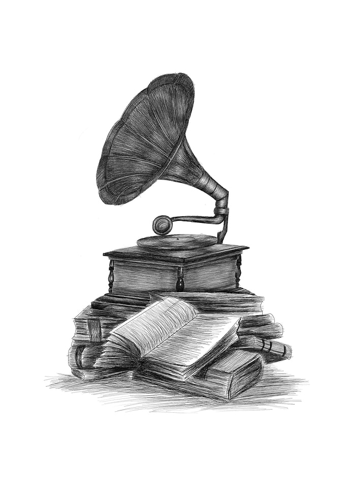 gramophone white
