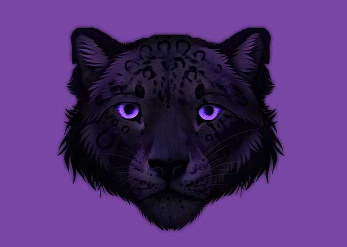 Dark leopard stare
