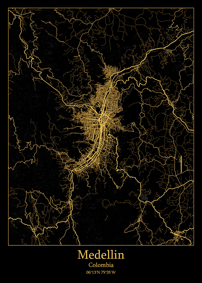 Medellin Colombia map
