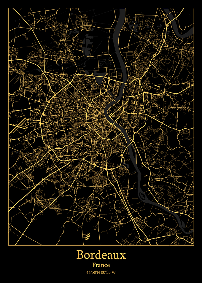 Bordeaux city map
