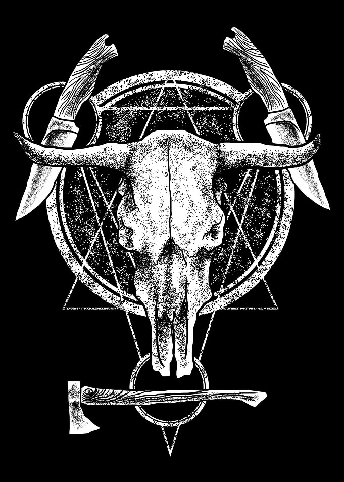 bull and knife