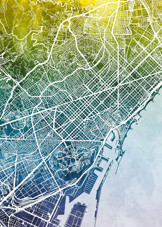 Barcelona Spain Map