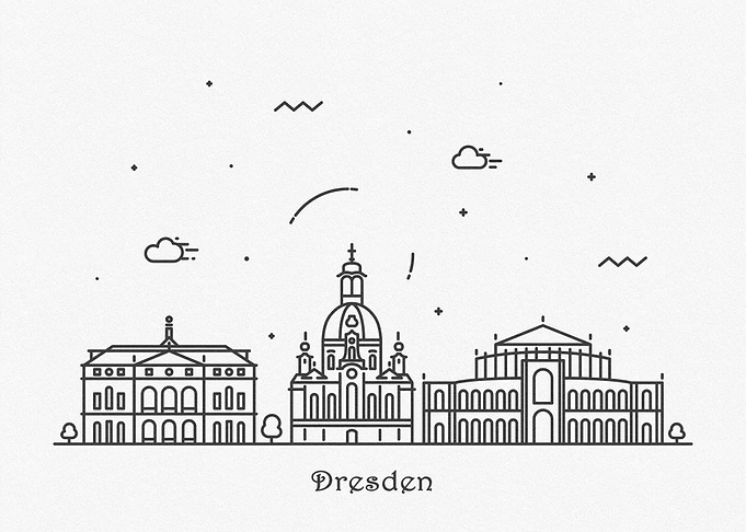 Dresden City Skyline