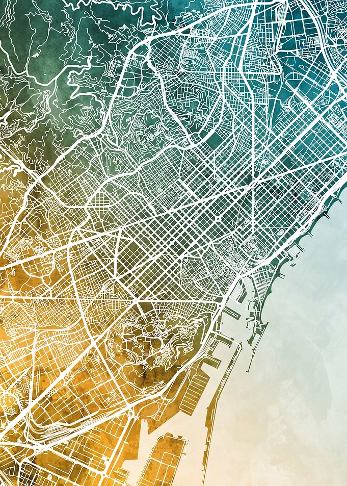 Barcelona Spain Map