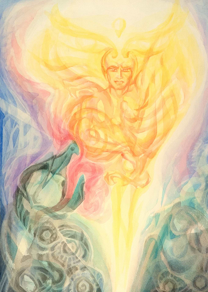 Archangel slays demons