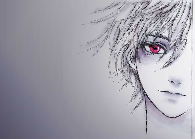 Abstract portrait anime