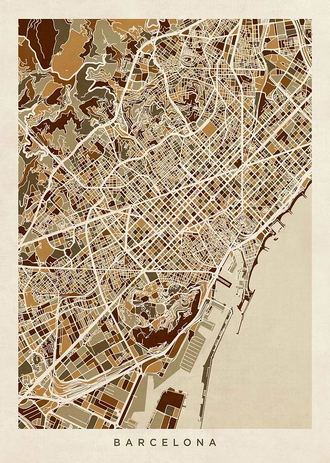 Barcelona Spain Map