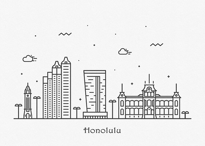 Honolulu City Skyline