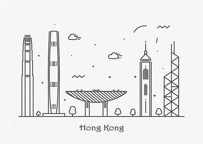 Hong Kong City Skyline