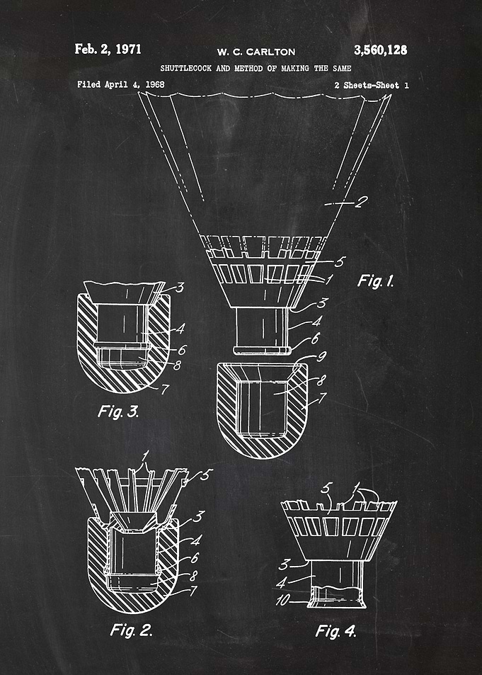 1968 Badminton Shuttlecock