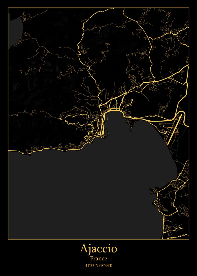 Ajaccio France map