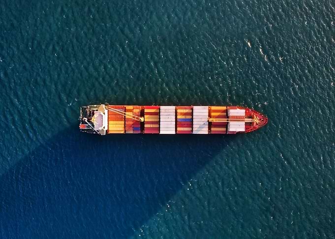 Ship in the sea